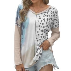 NEW Watercolor Leopard Long Sleeve Shirt
